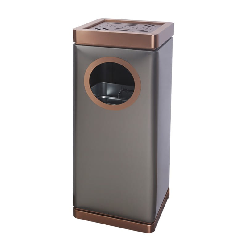 BX-A151HJ Floor-Standing Bin - Grey with Rose Gold Trim