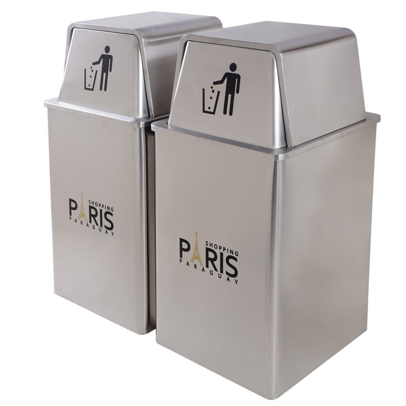 BX-D165 Custom Push-Cover Bin with Logo