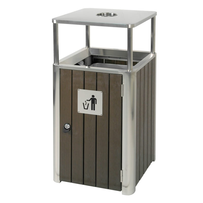BX-D230 Custom Steel & Wood Outdoor Bin