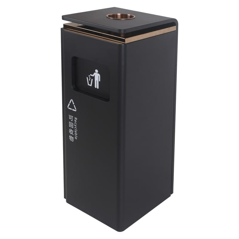 BX-D281 Black & Gold Bin with Ashtray