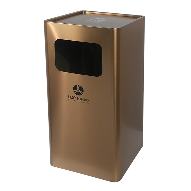 BX-D311 Rose Gold Stainless Steel Bin with Logo