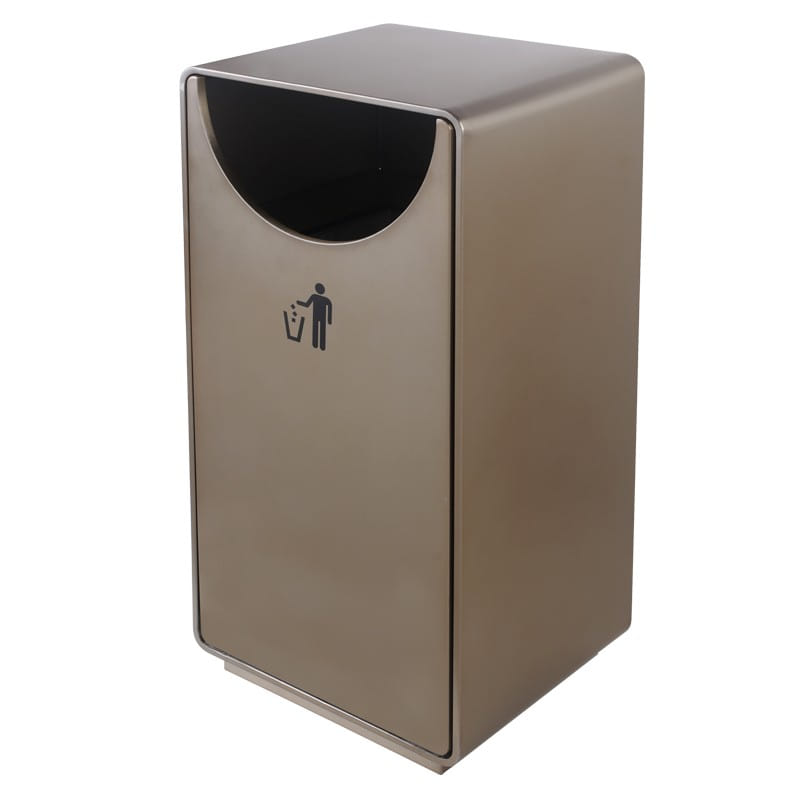BX-D434 Champagne Gold Crescent-Opening Waste Bin
