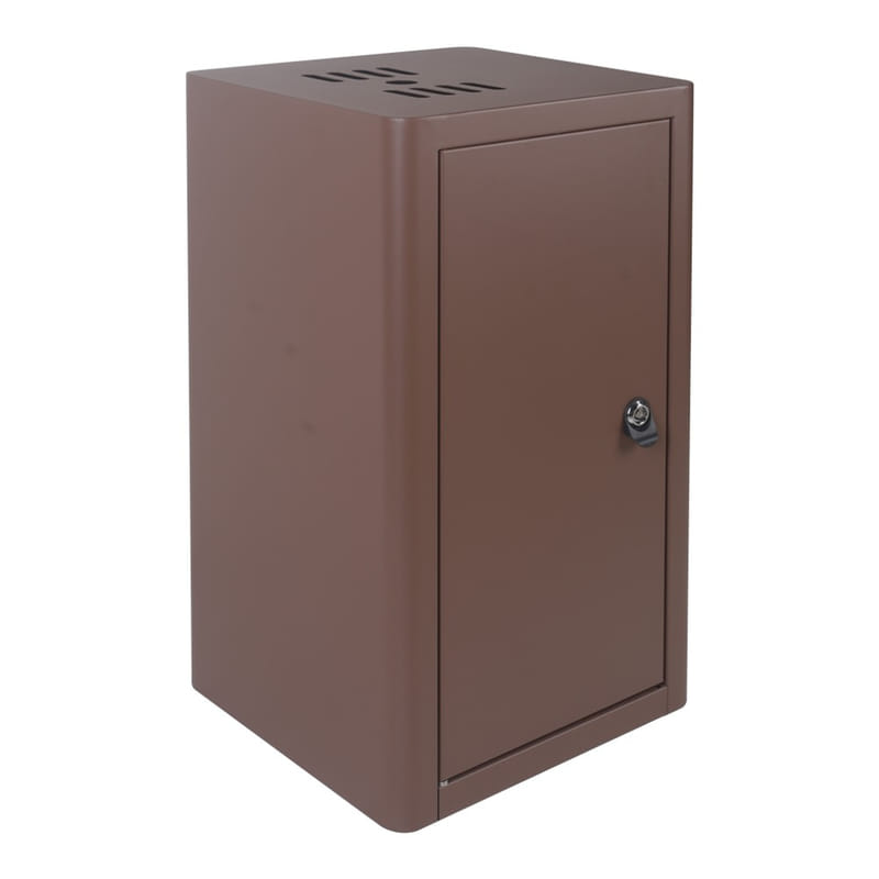 BX-D698 Custom Ashtray Bin - Brown Coated with Lock