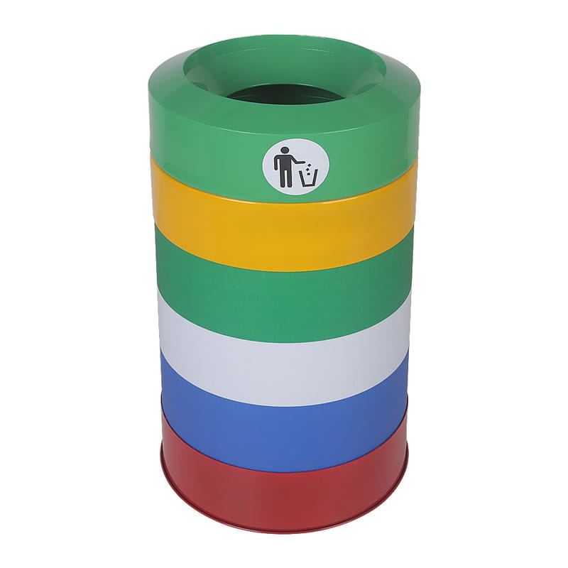 BX-D707 Rainbow Stripe Round Bin