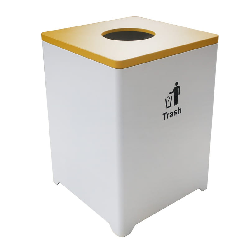BX-D712 Square Bin with Legs and Gold Lid