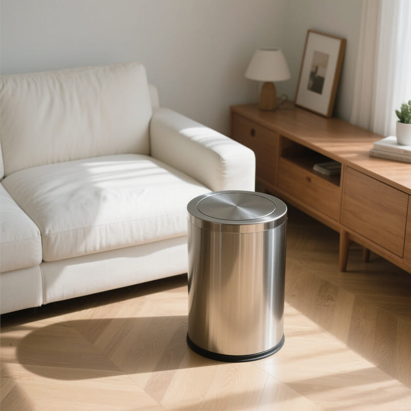 BX-F011 Small Round Bin with Swing Lid