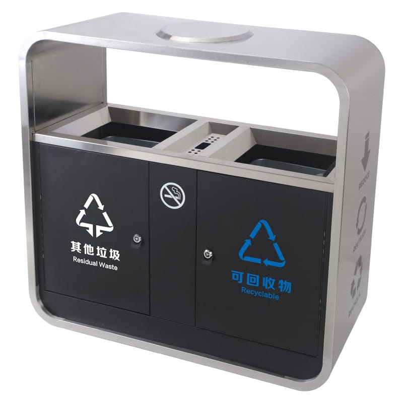 BX-H016B 2-Stream Eco Bin with Ashtray